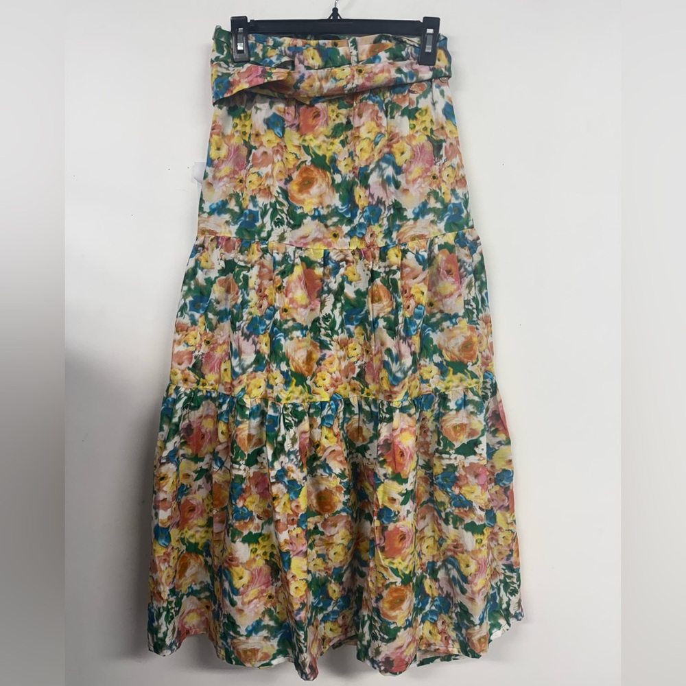 Vibrant Floral Midi Skirt